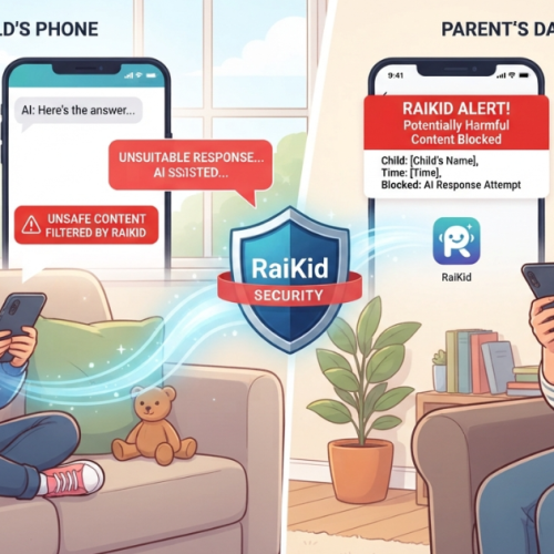 AI content filter protecting children from unsafe AI content